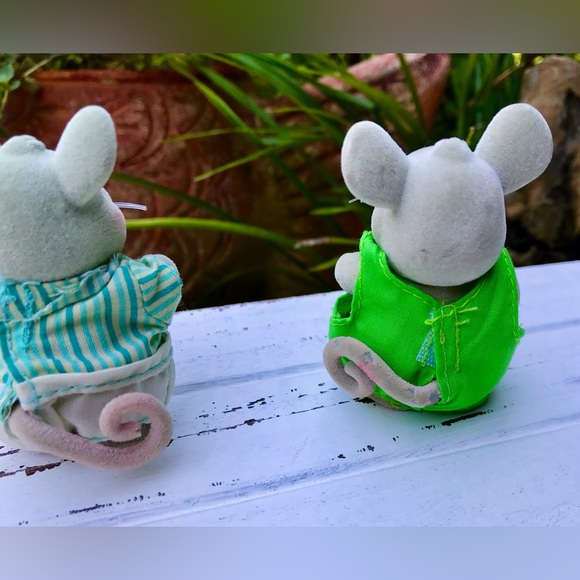 Lil Woodzeez Beaver Family Mouse Kids Felted Flocked Figure Animal Toy Doll - Picture 13 of 14